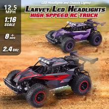 Load image into Gallery viewer, 1:16 Scale Remote Control Car, 20 Km/h High Speed Remote Control Truck Off Road RC Monster Vehicle with LED