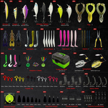 Load image into Gallery viewer, Vipfish Fishing Tackle Box with Tackle Included Lures, 3-Layer Tackle Kit