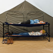 Load image into Gallery viewer, Disc-O-Bed Large Convertible 2 Person Bench & Double Camping Cot, Navy