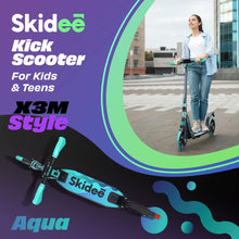 Load image into Gallery viewer, Kick Scooter for Kids Ages 6-12 - Large Sturdy Wheels, Anti-Shock Suspension with Adjustable Handlebar Up to 41" High for Kids, Teens & Adult, Max Load 220 Lbs