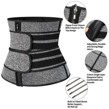 Load image into Gallery viewer, KIWI RATA Mens Workout Waist Trainer Corset Neoprene Sauna Sweat Trimmer Cincher Belt Extra Belly Compression Belts