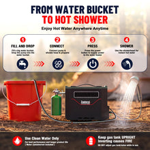 Load image into Gallery viewer, Portable Shower Propane Water Heater,All-in-1 Camping Outdoor ShowerStation