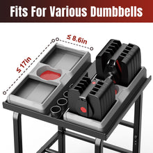 Load image into Gallery viewer, Dumbbell Rack Only Weight Stand For Adjustable Weight 500lbs Load up Heavy Duty for Home Gym(No Dumbbell, Rack Only)