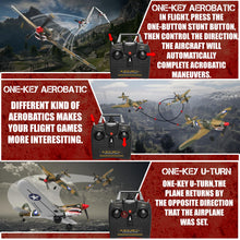 Load image into Gallery viewer, RC Plane 4 Channel Remote Control Airplane - Ready to Fly P-40 Warhawk RC Airplane for Beginners Adult with Xpilot Stabilization System
