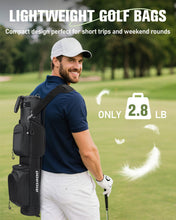 Load image into Gallery viewer, RIOROO Golf Stand Bag, 3 Way Lightweight Par 3 Golf Bag Dividers Fits Up to 9 Clubs, Easy to Carry Pitch n Putt Golf Bag for Driving Range and Executive Courses