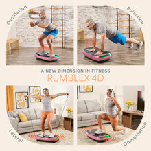 Load image into Gallery viewer, Lifepro Rumblex 4D Curved Vibration Plate Exercise Machine — Triple Motor, 7 Modes & 60 Speeds Vibrating Platform Machine — Full Body Vibration Plate for Lymphatic Drainage & at Home Workout