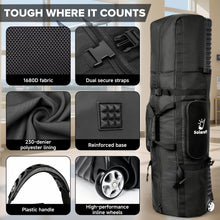Load image into Gallery viewer, Solaraft Golf Travel Bag for Airlines, Collapsible Square Hard Shell Case