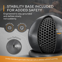 Load image into Gallery viewer, MANTRA SPORTS Yoga Ball Chair - Stability Ball and Exercise with Base for Office Desk Sitting-Jet Black