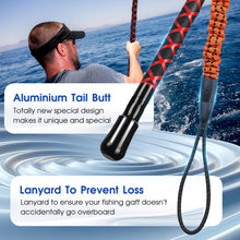 Load image into Gallery viewer, FISHAPPY Fishing Gaff Saltwater Fish Gaff with S316 Stainless Steel Fishing Hook Carbon Fiber Fishing Gaff 4'8''/ 7' (4'8'' Gaff - 3'' Hook)