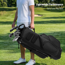 Load image into Gallery viewer, uniHimal 8-Way Lightweight Walking Golf Stand Bag for Men Women Dark Black