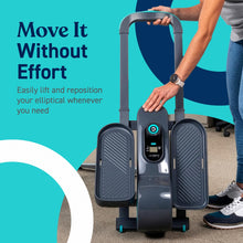 Load image into Gallery viewer, Cubii GO Under Desk Elliptical Bike, Portable Low Impact Leg Exerciser for Home and Office | Compact Exercise Machine with 10 Resistance Levels, LCD Display & App Tracking