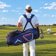 Load image into Gallery viewer, GoHimal 14-Way Lightweight Golf Stand Bag with Multiple Pockets Navy Blue