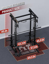 Load image into Gallery viewer, Major Fitness Drone3 Smith Machine, All-in-One Home Gym Power Rack with Cable Crossover, Pull-Up Bars, T-Bar & Squat Station, Heavy-Duty Full-Body Workout for Strength Training (D3SMS-BK (Rack Only)