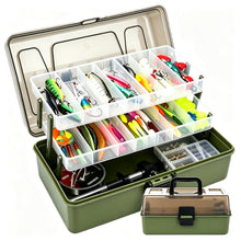 Load image into Gallery viewer, 3-Layers Fishing Tackle Kit With Tackle Included, 475 Pcs