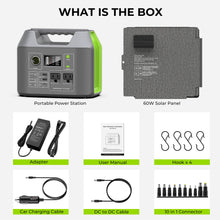 Load image into Gallery viewer, Portable Solar Generator 300W Power Station with 60W Foldable Solar Panel