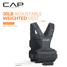 Load image into Gallery viewer, CAP Barbell Women's Weighted Vest, 30 Pound, Black