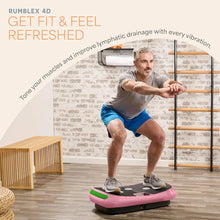 Load image into Gallery viewer, Lifepro Rumblex 4D Curved Vibration Plate Exercise Machine — Triple Motor, 7 Modes & 60 Speeds Vibrating Platform Machine — Full Body Vibration Plate for Lymphatic Drainage & at Home Workout