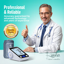 Load image into Gallery viewer, RunStar Upper Arm Blood Pressure Monitor with Wide Range Cuff (8.6'' -16.5'') for Home Use -Black