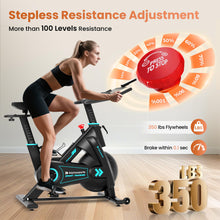 Load image into Gallery viewer, LUXECYCLES Exercise Bike, Adjustable Magnetic Stationary Bike for Home
