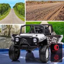 Load image into Gallery viewer, Kids Ride On Car - Electric Car for Kids Ages 3+, 110lbs Weight Capacity, 2 Seats with LED Headlights, White