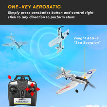Load image into Gallery viewer, Top Race Remote Control Airplane - Ready to Fly 4 Channel RC Plane for Adults - Advanced Foam Construction - Remote Controlled War