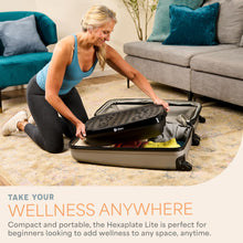 Load image into Gallery viewer, Lifepro HexaPlate Lite Vibration Plate Exercise Machine — Magnetic Acupoints, 99 Speeds & 10 Presets Vibration Platform Machine with Resistance Bands — Vibrating Plate for Lymphatic Drainage & Toning