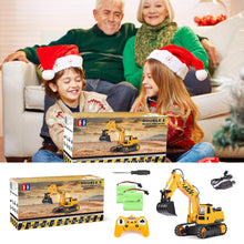 Load image into Gallery viewer, Remote Control Excavator Toy 2 Batteries RC Excavators Sandbox Digger Hydraulic Construction Toys Vehicles