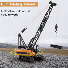Load image into Gallery viewer, RC Crane Toy, 15CH Remote Control Crane for Boys 8-12, RC Crane Tower Construction Vehicles with Heavy Duty Metal Hook