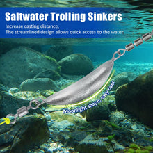 Load image into Gallery viewer, THKFISH Fishing Weights Sinkers/trolling sinkers (6OZ), sliver