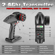 Load image into Gallery viewer, 1/12 Scale Brushless RC Cars 903A, 4X4 Off-Road RC Monster Truck with Fast Remote Control of 55KM/H Top Speed