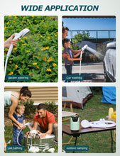 Load image into Gallery viewer, innhom Portable Camping Shower, 6000mAh Rechargeable Camp Shower Pump with LED Display, IPX7 Waterproof & 2 Spray Modes Electric Outdoor Shower for Hiking, Pet Bathing, Car Washing
