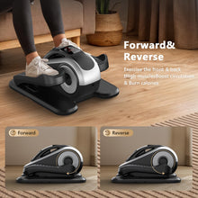 Load image into Gallery viewer, LVPIMAN Large Size Under Desk Elliptical Machine,Electric Leg Exerciser for Seniors,12 Adjustable Speeds&12 Modes with Remote Control,Elastic Rope,Manual&Auto Mode for Home Office