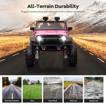 Load image into Gallery viewer, 24V 2 Seater Kids Ride On Car, 4 Wheeler Truck Ride On Toys for Big Kids with 5.5MPH Max Speed, Remote Control, Pink
