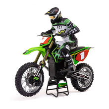 Load image into Gallery viewer, RC Motorcycle Promoto-MX 1/4 Motorcycle Ready-to-Run Combo Includes Battery and Charger Pro Circuit LOS06002 Green