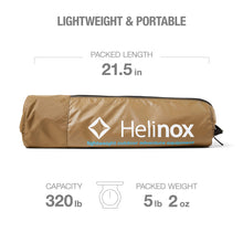 Load image into Gallery viewer, Helinox Cot One Lightweight, Compact, Collapsible, Portable Camping Cot, Regular, Coyote Tan