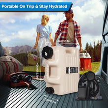 Load image into Gallery viewer, Portable Camping Shower with 5 Gallon Water Jug, 6000mAh Rechargeable Outdoor Camping Shower Kit, IPX7 Waterproof Pump BPA Free Water Containers Camp Essentials Cream