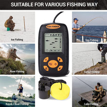 Load image into Gallery viewer, Portable Handheld Fish Finder with LCD Display and Sonar Sensor, Depth Detection for Kayak Boat Lake Fishing