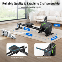 Load image into Gallery viewer, Dripex Rowing Machines for Home - Green Black