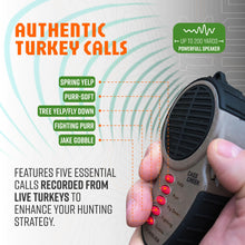 Load image into Gallery viewer, Cass Creek Ergo Spring Gobbler Electronic Game Call, Compact Handheld Turkey Call, Realistic Digital Sounds, Portable Hunting Gear, Easy One-Hand Operation