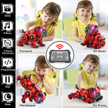 Load image into Gallery viewer, Robot Dog for Kids, Remote Control Robot Rechargeable Programing Stunt Robo Dog with Sing, Dance, Touch Function, Red