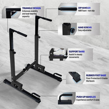 Load image into Gallery viewer, Yes4All Dip Stand 500 LBS Capacity - Black