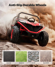 Load image into Gallery viewer, 24V 2 Seater Ride on Car for Kids,10AH 4WD Powered Ride on Toy for Big Kids,4.5MPH Large Side by Side Electric Car, Red