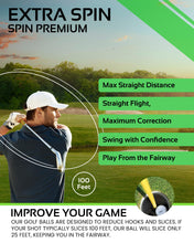Load image into Gallery viewer, Polara Extra Spin Self-Correcting Golf Balls, White, 12 Pack