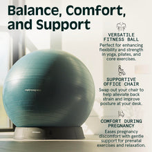 Load image into Gallery viewer, Retrospec Luna Exercise Ball with Pump - Anti-Burst Fitness Equipment for Yoga ,75cm -Ocean Blue