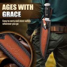 Load image into Gallery viewer, Purple Dragon 11" Tactical Hunting Knife with Leather Sheath, Gifts for Men