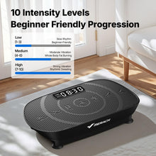 Load image into Gallery viewer, MERACH Vibration Plate Exercise Machine, Curved Vibration Plate for Lymphatic Drainage Weight Loss, Vibrating Plate with Real-Time Calorie Tracking on LED Display, Workout Equipment for Home Women Men