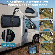 Load image into Gallery viewer, Spopal Rechargeable Camping Shower with Collapsible Bucket Handle 20L