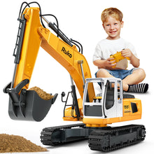 Load image into Gallery viewer, RC Excavator 3 in 1 Construction Toys for Boys, 17 Channel Remote Control Vehicles with Grab Alloy Shovel Drill, Realistic