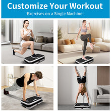 Load image into Gallery viewer, Linear Vertical Vibration Plate Exercise Machine, 50‑60Hz Whole Body Platform w/ Push‑Up Handles, 120 Speeds, 3mm Amplitude for Bone Strength, Lymphatic Drainage & Muscle Recovery, 330lbs Capacity