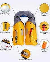 Load image into Gallery viewer, Owntop Automatic Inflatable Swim Vest for Adults, Highly Visible Manual Swim Jacket with 24g CO2 Cartridge, Low Profile for Kayak, Fishing, Paddle Sports, Blue